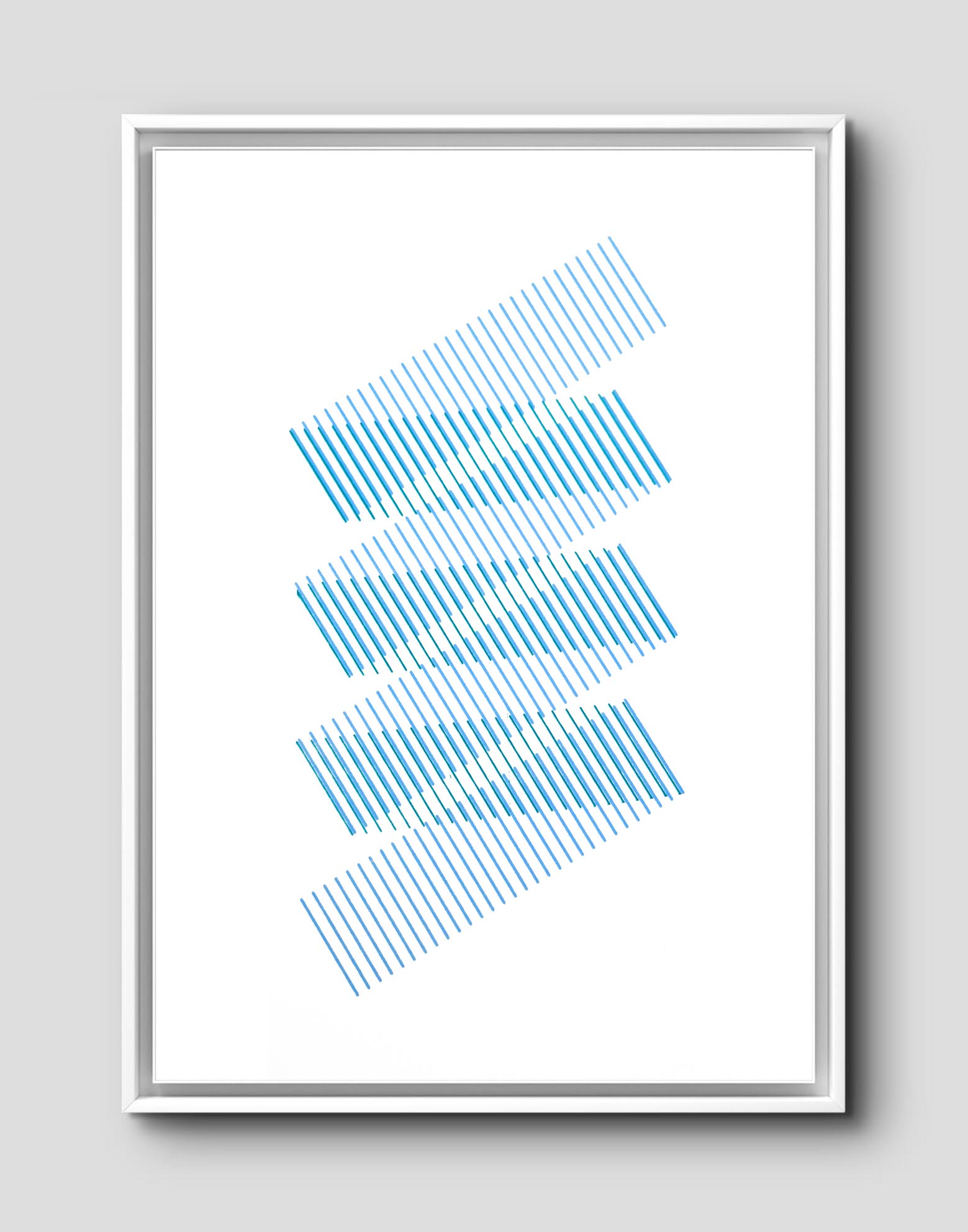 Envelope 253 W, White — hand-pulled screen print by ezgaa lab