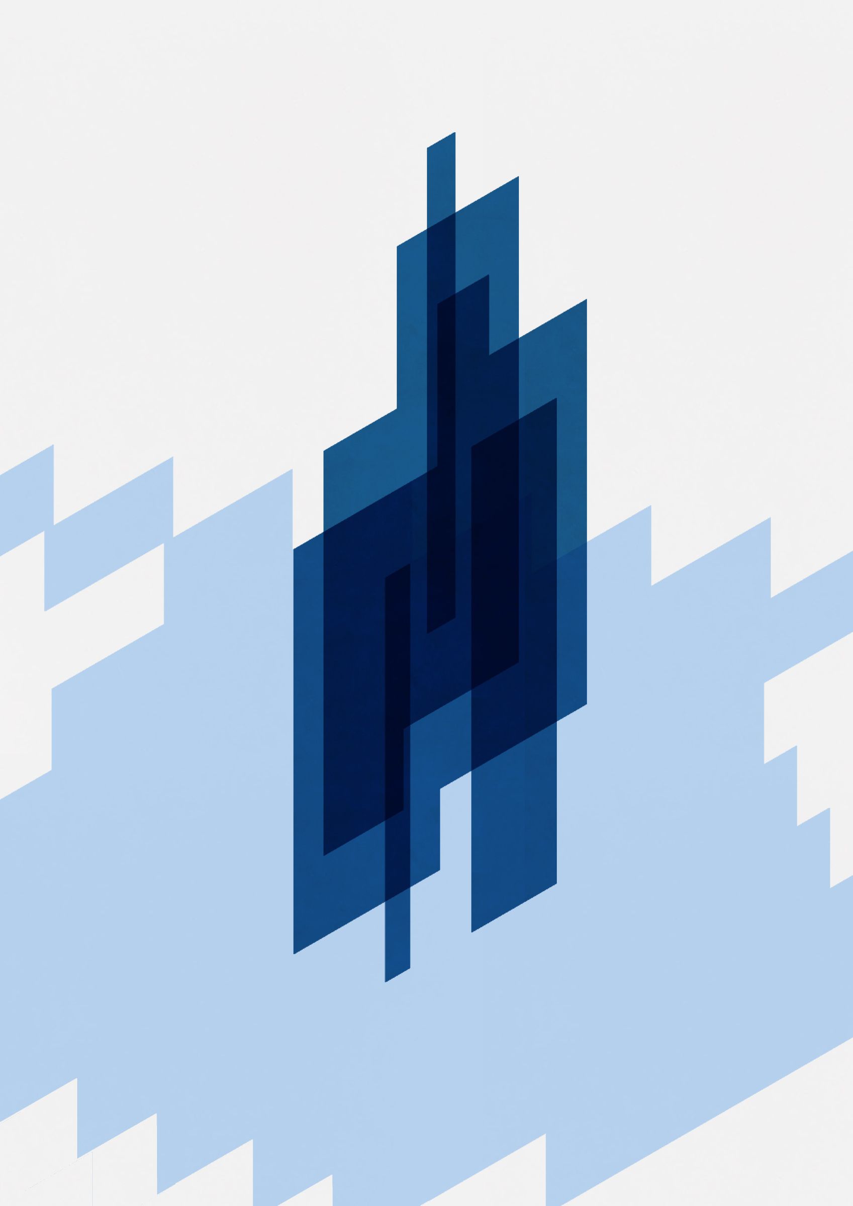 Building 2501 EW 01W, White — hand-pulled screen print by ezgaa lab