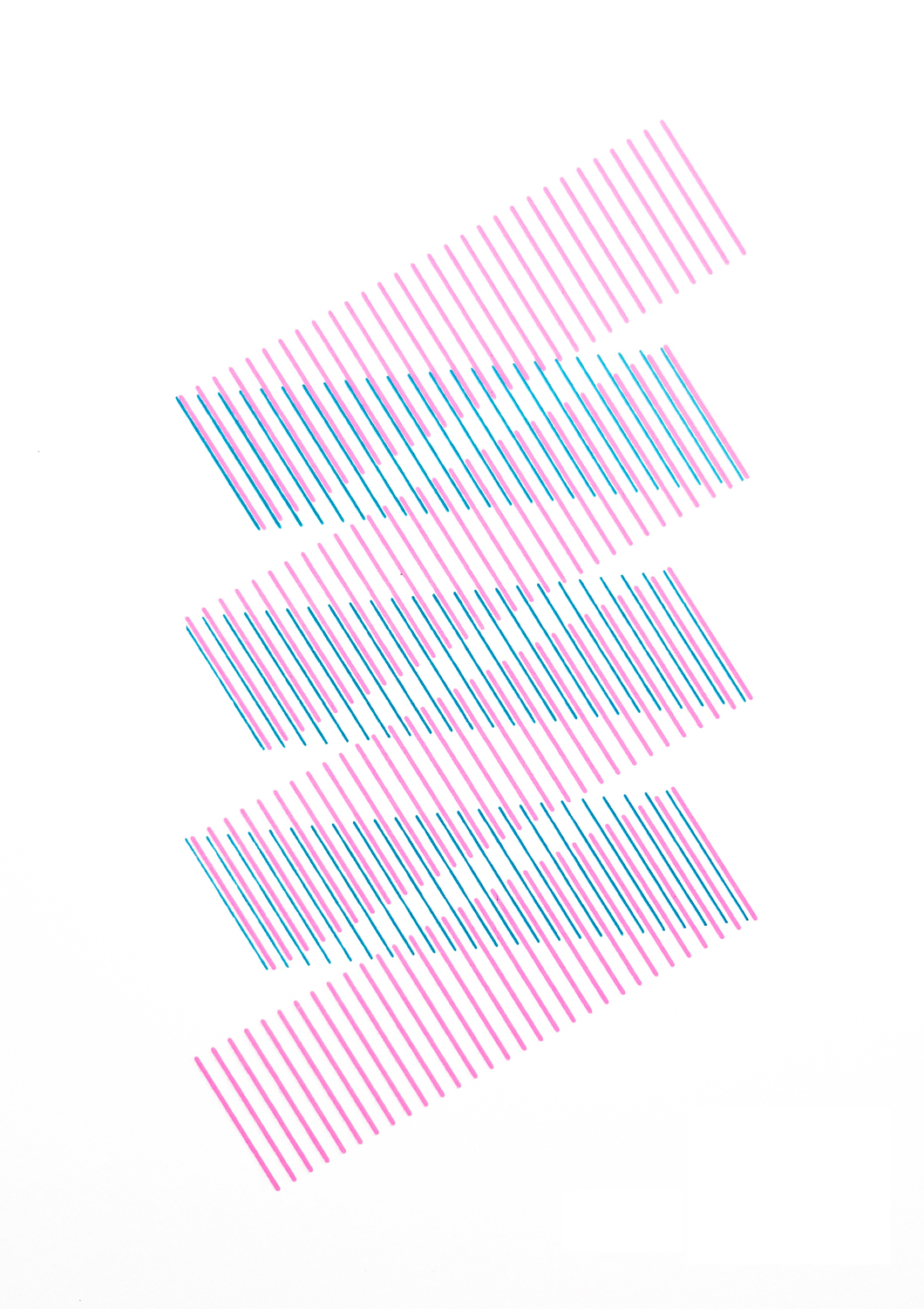 Envelope 253 W, White — hand-pulled screen print by ezgaa lab, photograph 2