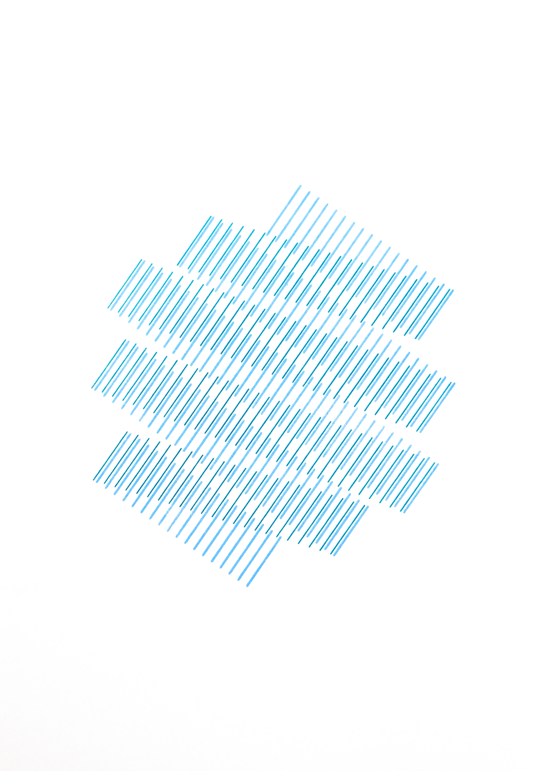 Envelope 253 W, White — hand-pulled screen print by ezgaa lab, photograph 2