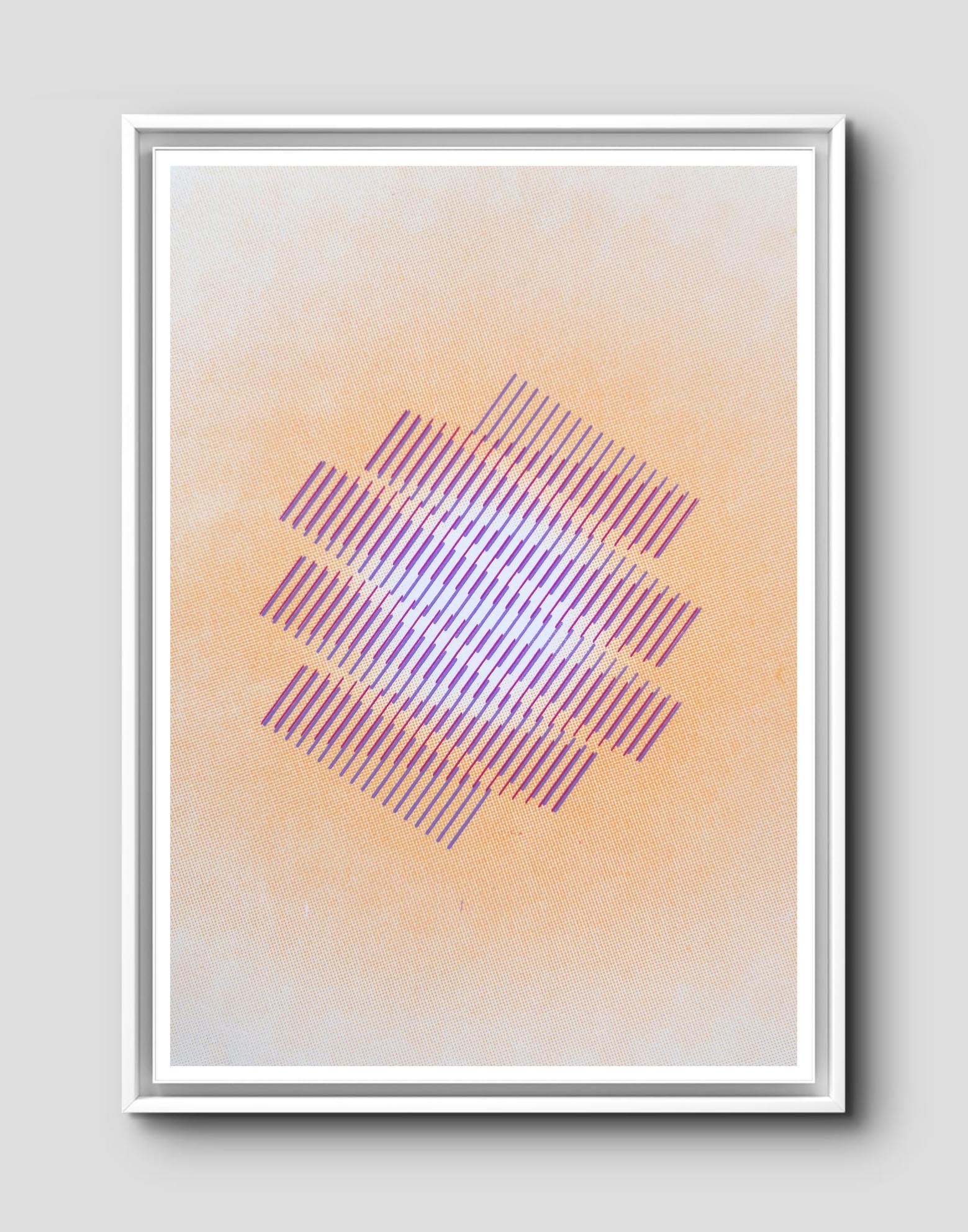 Envelope 251 W, White — hand-pulled screen print by ezgaa lab