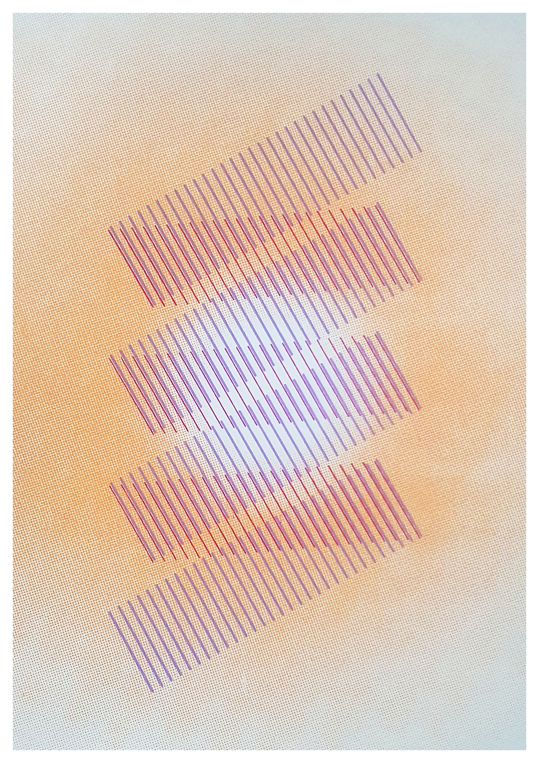Envelope 251 W, White — hand-pulled screen print by ezgaa lab, photograph 2