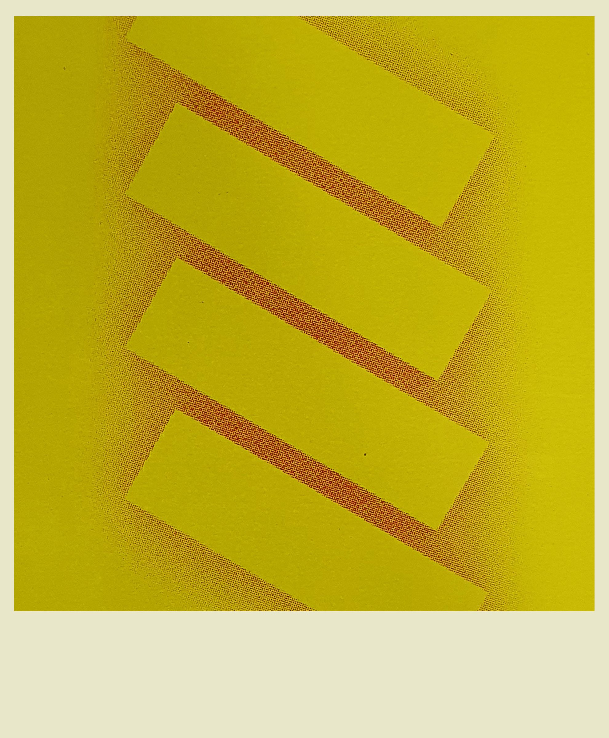 Footprint 2401, Cream — hand-pulled screen print by ezgaa lab